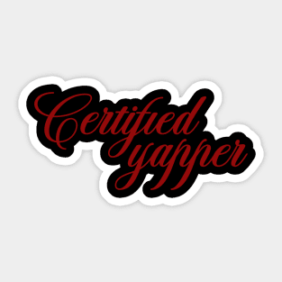 Certified yapper Shirt, Y2K Iconic Funny It Girl Meme Sticker